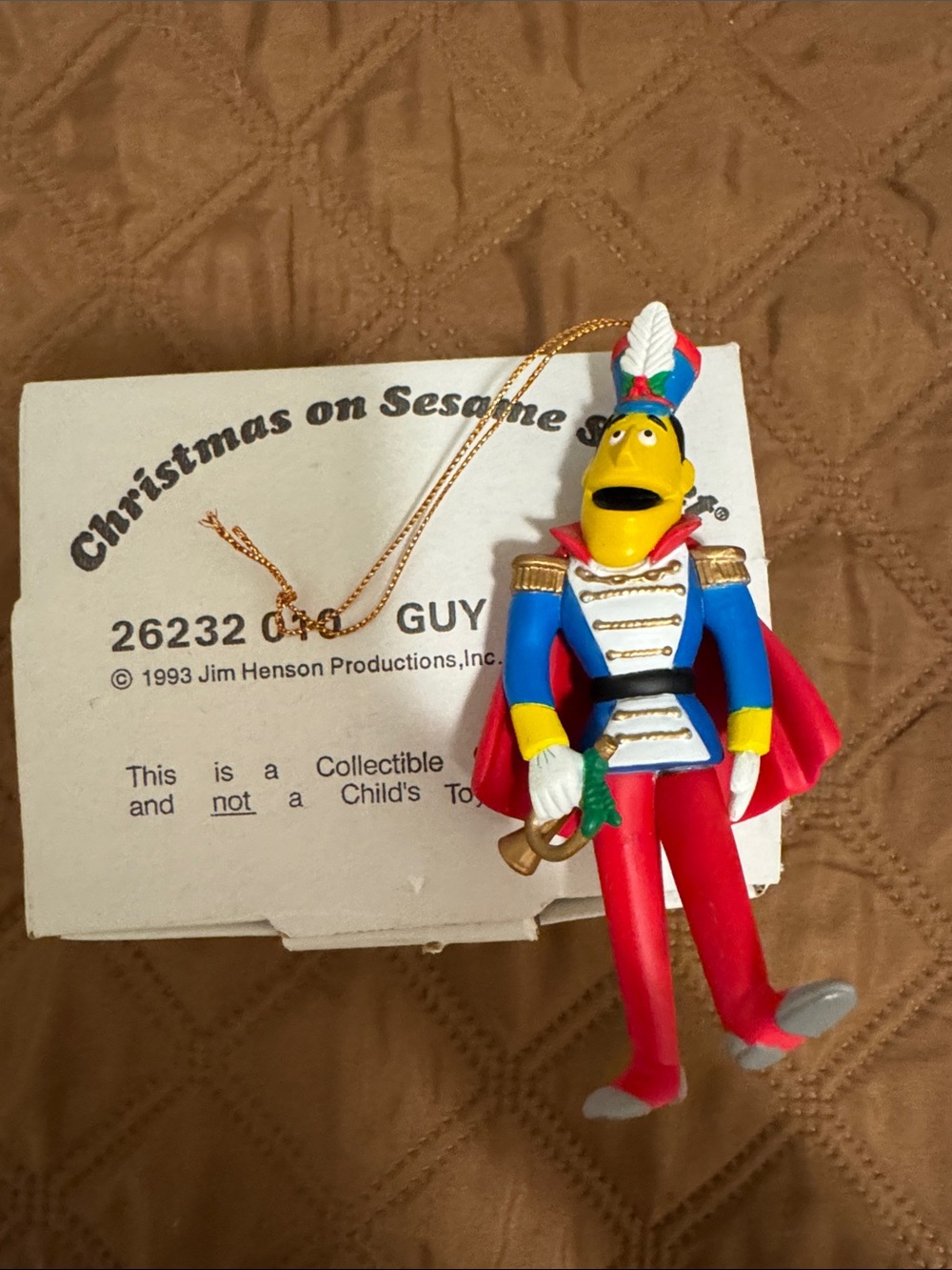 Vintage 1993 Christmas on Sesame Street Guy Smiley ornament